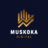 "Muskoka Digital" logo on a navy blue background.