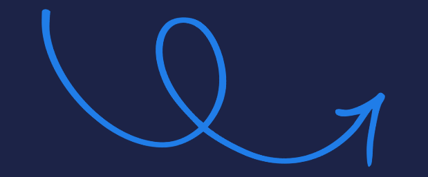 A blue arrow on a navy background.